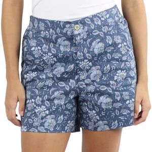 Jachs Girlfriend Blue Floral Print Stretch‎ Chino Casual Shorts XXL NWT